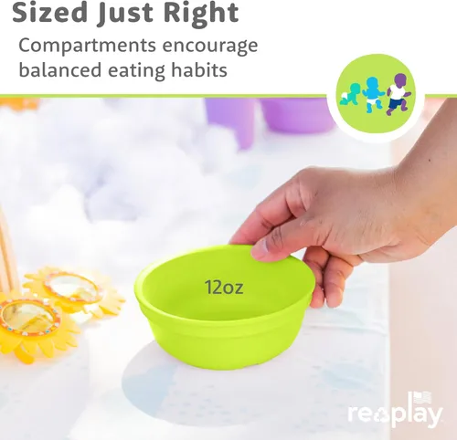 Vista 8 de Re Play - Tazones de plástico reutilizables de 12 onzas, paquete de 6 cuencos aptos para lavavajillas y microondas para cereales, aperitivos