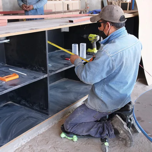 Vista 7 de Rodilleras rodantes V3, rodilleras móviles ergonómicas duraderas con asiento, capacidad de giro de 360°, soporta 360 libras, compactables, óptimas