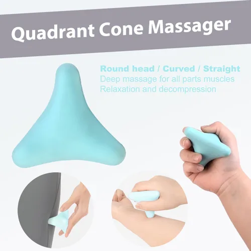 Vista 5 de Juego de bolas de masaje para liberación de puntos de gatillo miofascial y masaje de tejido profundo, kit de bolas de masaje con puntas de 7-3