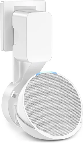 Vista 8 de ZUOLACO Wall Mount Holder for Echo Pop, Outlet Hanger Stand for Echo Pop, Built-in Cable Management, Black