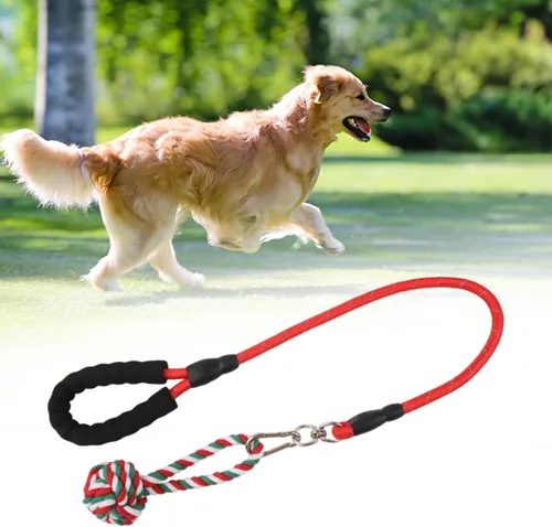 Vista 4 de Juguetes interactivos para perros, juguetes de cuerda trenzada, juguete de bola de nudo interior, juguete masticable para perros, juguetes