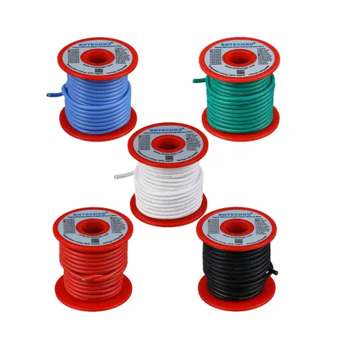 Vista 7 de BNTECHGO Cable de silicona paralelo flexible de calibre 14, 2 conductores, rojo y negro, alta resistencia, 200 grados C 600 V para cable de Alambre
