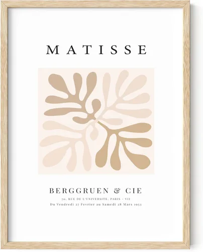 HAUS AND HUES Matisse - Lámina de arte moderno minimalista - Arte de pared estético de Henri Matisse, póster abstracto para cuarto de dormitorio,