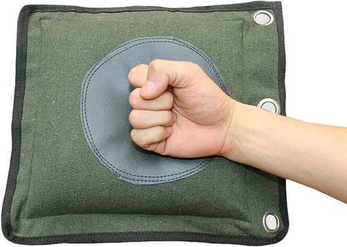 Vista 9 de ZooBoo Wing Chun Kung Fu Bolsa de pared de lona de cuero Kick Boxing Striking Punch Bag