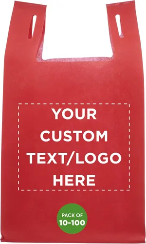 Vista 10 de DISCOUNT PROMOS Custom Bodega Lightweight Tote Bags Set of 10-100, Personalized Bulk Pack - Reusable, Grocery, Tradeshow
