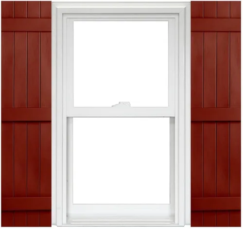 Vista 11 de Polaris Homeside 4 Board and Batten Joined Vinyl Shutters - 1 par de persianas de vinilo de 14-1/2 pulgadas x 31 pulgadas - 022 Chocolate
