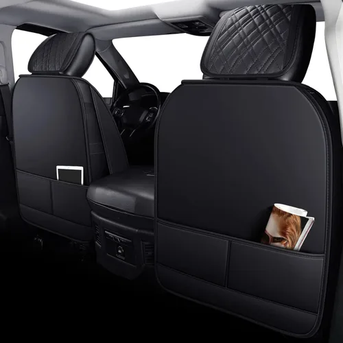 Vista 4 de YIERTAI - Fundas de asiento de vehículo compatibles con Dodge Ram 2009-2023, 1500, 2500 y 3500, camioneta pickup, protectores de asiento de cuero