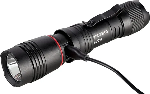 Vista 6 de Streamlight 89000 ProTac 2.0 de 2,000 lúmenes, linterna LED táctica recargable de 17,300 candelas con cable USB C, con funda y caja, color negro