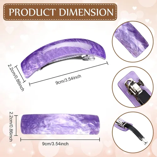 Vista 2 de WILLBOND 6 Piezas Pasadores de Cabello para Mujeres Pasadores Grandes para Cabello Clips Franceses Horquillas Broche Retro para Regalos de Mamá