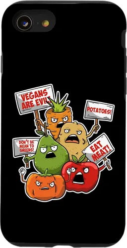Vista 18 de iPhone 16 Veggie Protest Funny Sayings Vegetable Puns Vegan Jokes Gift Case