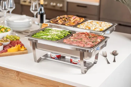 Vista 2 de Latas de Combustible Sterno - Combustión de 4 Horas, (Paquete de 6) Quemadores de Latas de Combustible para Plato Calentador, Combustible