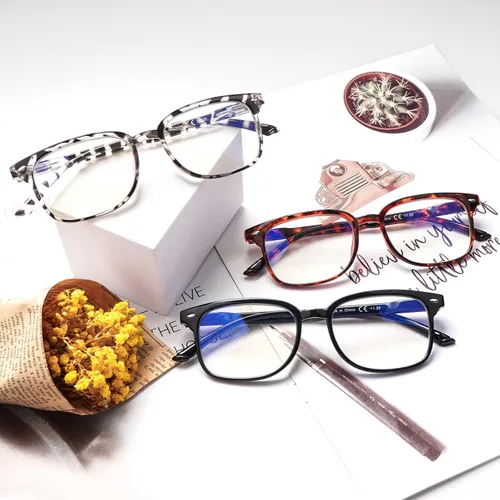 Vista 7 de Gafas de lectura progresivas multifocales antiluz azul para mujeres y hombres, marco de anteojos de moda