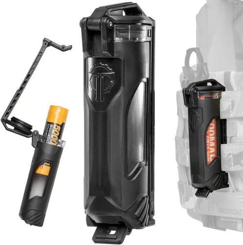 Thyrm CellVault-21 Estuche de almacenamiento de batería recargable, impermeable, para baterías 21700 para linternas tácticas premium, fabricado en