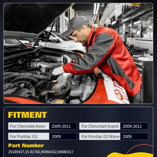 Vista 6 de OCPTY Carcasa de termostato para Chevy Aveo 2009 10 2011, para Chevy Aveo5 2009 10 2011, para Pontiac G3 2009 2009 Ensamblaje de carcasa