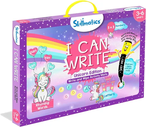 Vista 8 de Skillmatics I Can Write - Juguete educativo con temática de unicornios, actividad de aprendizaje preescolar y jardín de infantes, suministros