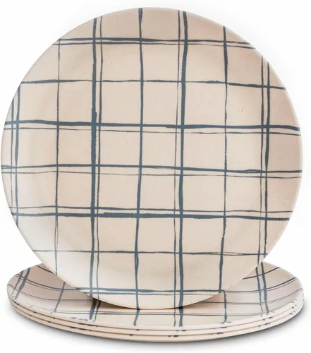 Vista 35 de Nook Theory Paquete de 4 platos de bambú reutilizables, no tóxicos, aptos para lavavajillas, no aptos para microondas (Arizona 8 pulgadas)