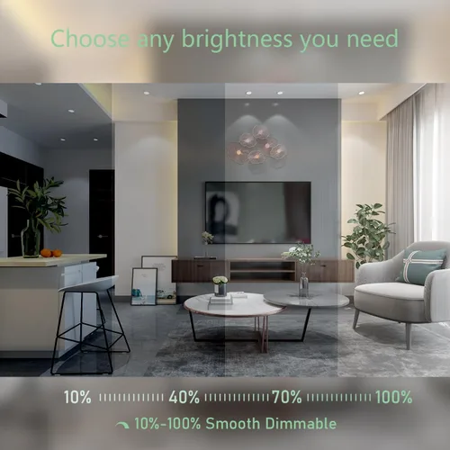 Vista 8 de Luces LED de 56 pulgadas de longitud ajustable empotradas, retrofit Downlight ETL con clasificación de humedad, 12 W 60 W, luz diurna de 5000 K