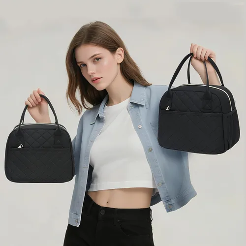 Vista 8 de CAMTOP Lonchera para mujer, bolsa de almuerzo aislada, lonchera con hielera térmica, a prueba de fugas, con diseño acolchado, bolsa de almuerzo