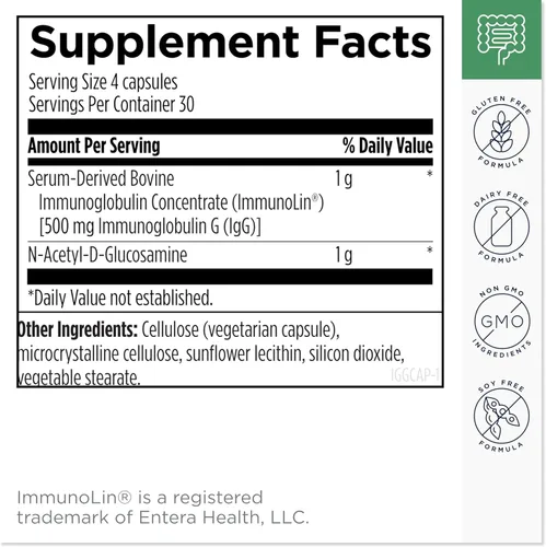 Vista 6 de Designs for Health Programa de reinicio intestinal 3R - Cápsulas de inmunoglobulina IgGI, probiótico ProbioMed 50, GI Revive para calmar, cubrir