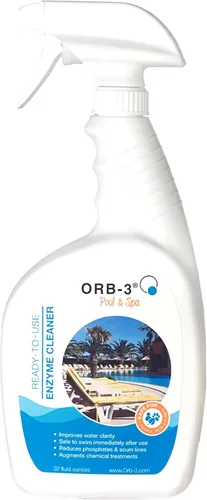 Vista 5 de Orb-3 A011-J5R-1G - Jarra limpiadora enzimática lista para usar para piscinas, 1 galón