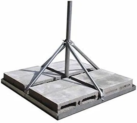 ROHN FRM166 Soporte de techo no penetrante con mástil de 1.66" x 30"