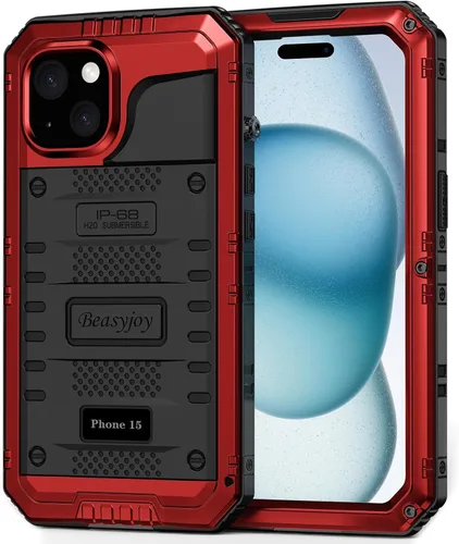 Vista 28 de Beasyjoy Funda de Metal para iPhone SE 2022/2020/8/7, Funda Impermeable Resistente con Protector de Pantalla, Protección de Cuerpo Completo Grado