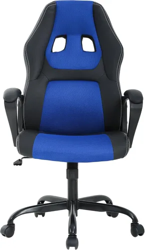 Vista 10 de PayLessHere Silla ergonómica de oficina para videojuegos, silla de computadora con soporte lumbar, silla ejecutiva ergonómica de piel sintética