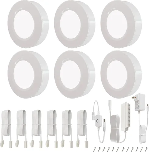 Iluminación para debajo del gabinete, paquete de 6 luces LED 3 PAQUETES