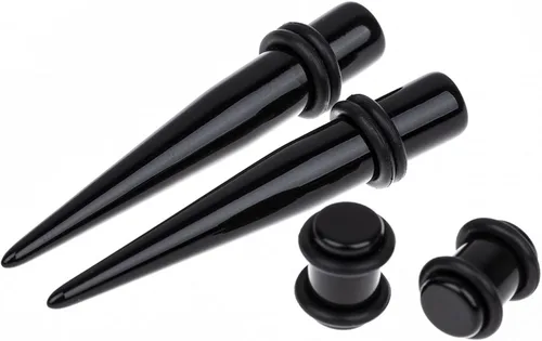 Vista 3 de Linkning Ear Stretching Kit 84 PCS Spiral Taper Gauges Heart Tunnels Plugs Acrylic Expander Sets14G-00G Body piercing jewelry for ears