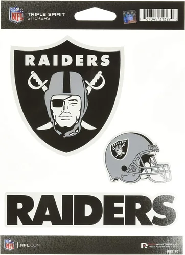 Vista 21 de Rico Industries NFL Football Triple Spirit Stickers Hoja de calcomanías triples