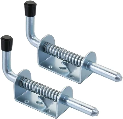 Vista 12 de Pestillo de Puerta con Resorte Perno de Barril con Pasador de 6 Pulgadas de Acero Sólido Duradero para Puertas de Cobertizo Puerta de Madera Metal