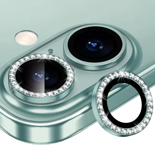 Vista 34 de Xfilm Protector de lente de cámara Bling para iPhone 14 Pro/14 Pro Max, dureza 9H a prueba de rayones, protector de anillo individual de metal