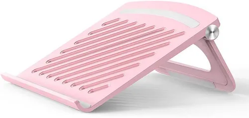 Vista 8 de Soporte para computadora portátil estable plegable ajustable multiángulo para computadora de escritorio con ventilación para Mackbook, Lenovo, Dell