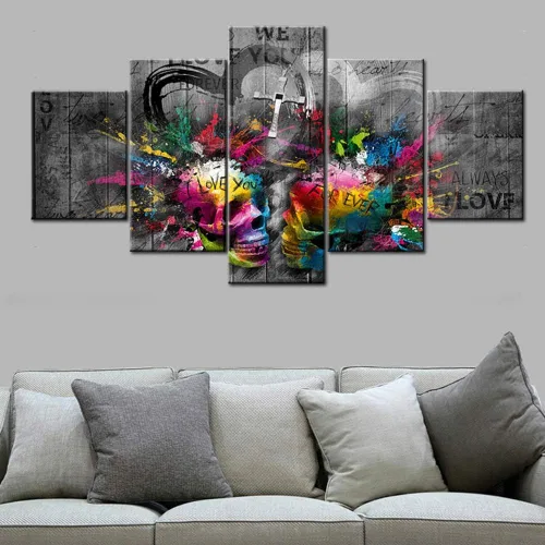 Vista 65 de Tumovo Music - 5 piezas pintura sobre lienzo