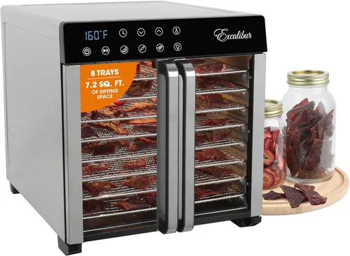 Vista 13 de Excalibur Máquina deshidratadora eléctrica de alimentos de 9 bandejas con temporizador de 26 horas, apagado automático, control preciso