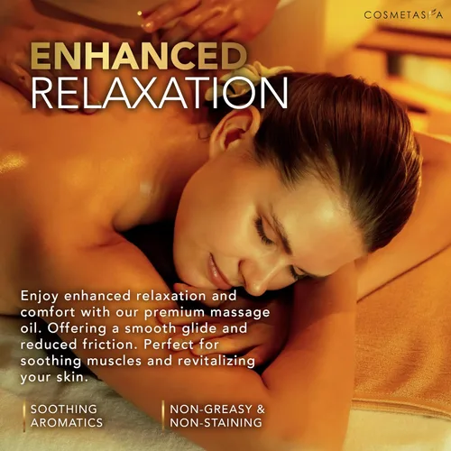 Vista 6 de Aceite de masaje nutritivo natural con bola de masaje – Aceites terapéuticos de masaje de cítricos y coco con aceites esenciales rejuvenecedores