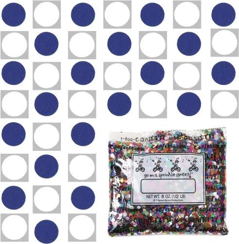 Vista 194 de Confetti Circle 1/4" Negro, Azul Marino Combo - 2 bolsas de media onza (1 oz) (8550/9971)
