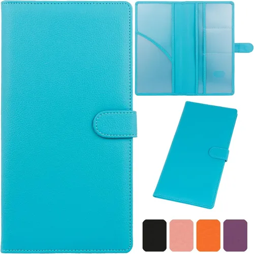 Vista 9 de Soporte para Registro de Auto y Seguro, Organizador de Guantera de Vehículo de Cuero con Cierre Magnético para Documentos, Tarjetas, Licencia