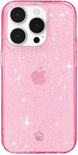 Vista 39 de VELVET CAVIAR Funda para iPhone 14, probada en caídas de 10 pies, purpurina transparente Bratz