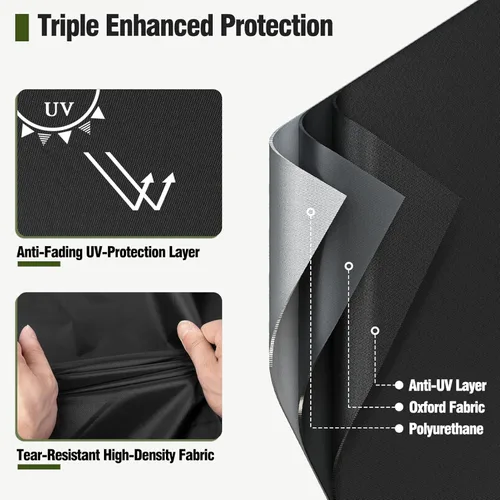 Vista 3 de MR.COVER - Funda para sofá biplaza de patio de 2 plazas, impermeable, resistente para muebles de patio, con ventilación de aire y asas, no se