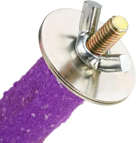 Vista 6 de Hamiledyi Juguete de perca para loros, jaula de pájaros, palo de moler de patas naturales para loros pequeños, periquitos, cacatúas, tortolitos