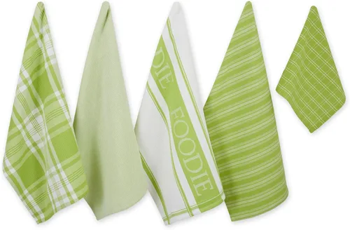 Vista 21 de DII Everyday Collection Foodie - Juego de cocina, toalla de cocina y paño de cocina, verde alcachofa, 5 piezas