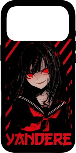 Vista 22 de Funda para iPhone 11 Pro Yandere Anime Girl Kawaii Emo Goth Otaku Anime Manga Lover