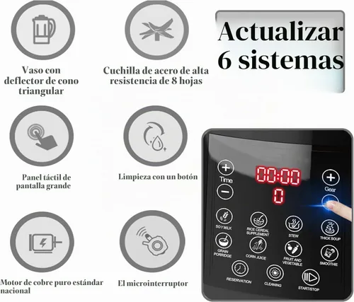 Vista 6 de Mezclador de procesador de alimentos Combo, máquina de cocina todo en uno