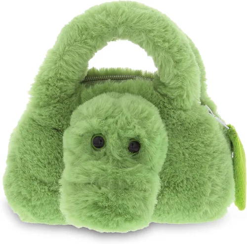 DolliBu Bolso de peluche de cocodrilo, bolso de peluche súper suave para accesorios de niños, bolsa de mano para niños, bolsa de juguete, juego de