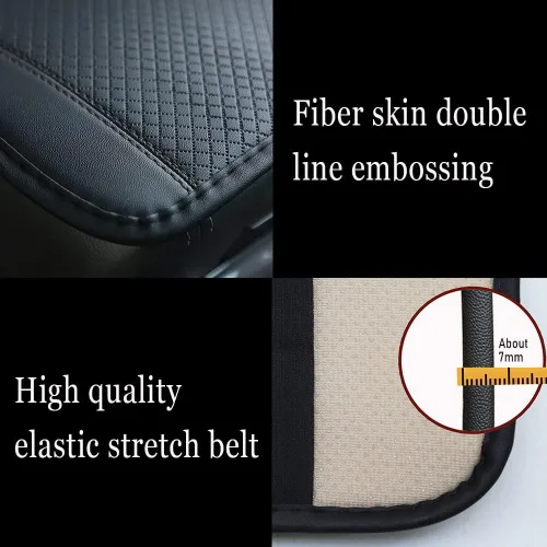 Vista 3 de ASUBHA Cojín para consola central de automóvil, 12.4 x 7.48 pulgadas, de piel, impermeable, protector de caja de asiento para reposabrazos