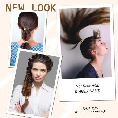 Vista 36 de Coleteros mate para el cabello, 6 piezas de coleteros de terciopelo para cabello grueso, ultra texturizados, suaves y mullidos, bandas