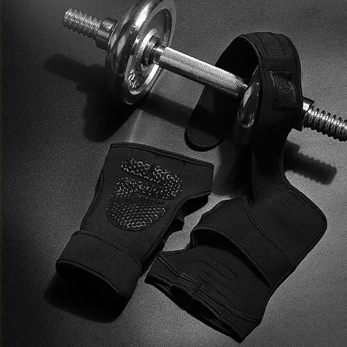 Vista 5 de Comfortable Lifting Gloves Hand Grips with Adjustable Wrist Wraps for Man Women Liftup Weightlifting Pull Up Deadlifting Wrist