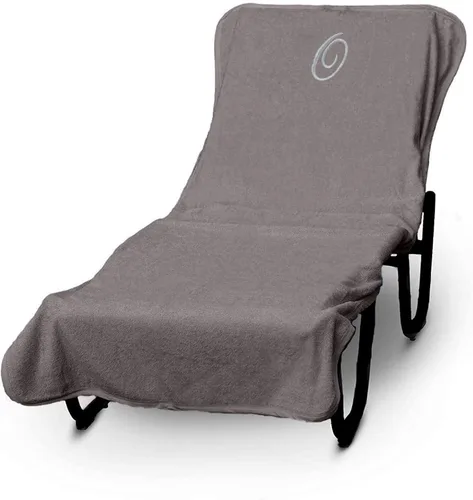Vista 223 de Funda de lujo para tumbona de piscina con monograma de Hotel y Spa, bordado con letras en bloque - Extra absorbente 100% algodón turco - Rizo suave