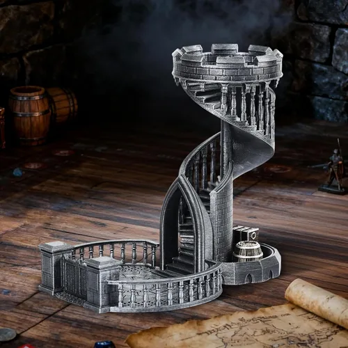 AUSPDICE - Torre de dados DND - Torre retro de 36 pasos de color para alta aleatoriedad en juegos de mesa como Dungeons and Dragons - Regalo